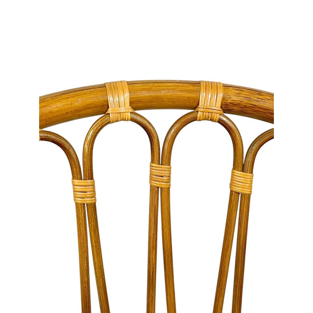 Late 20th Century Late 20th Century Pair Vintage Franco Albini Style Scoop Rattan Armchairs For Sale - Image 5 of 12