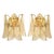 Glass Amber Rondini Murano Glass Gold Wall Sconces by Simoeng, Set of 2 For Sale - Image 7 of 10