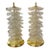 Pair of Murano Ruffle Disc Lamps For Sale