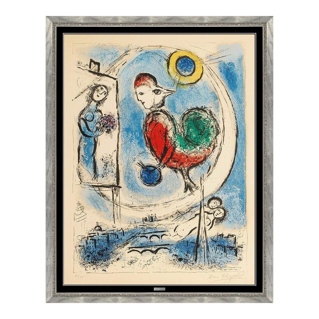 1950s Le Coq Sur Paris, Marc Chagall For Sale