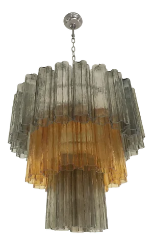 Italian Multicolor Sputnik Murano Glass "Tronchi" Chandelier
