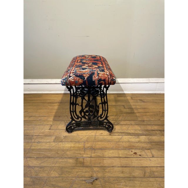 Antique Cast Iron Bench For Sale - Image 4 of 7