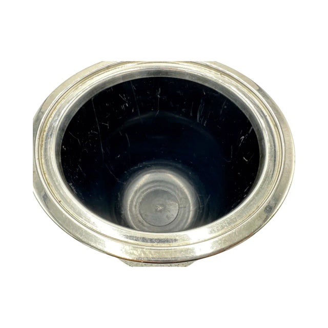 Vintage Christian Dior Silver Plated Croc Ice Bucket Made in Italy For Sale - Image 10 of 12