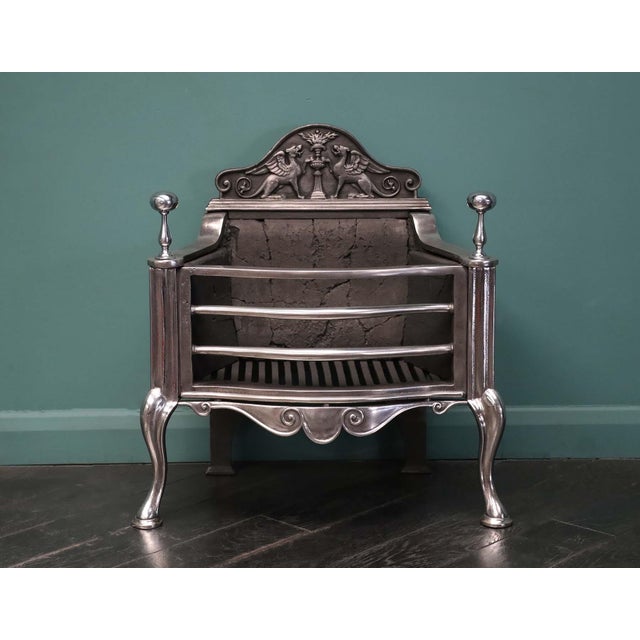 19th Century English Polished Steel Fire Basket from Thomas Elsley, 1890 For Sale - Image 6 of 6