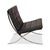 Black Vegan Leather Barcelona Chair by Ludwig Mies van der Rohe for Knoll International For Sale - Image 6 of 10