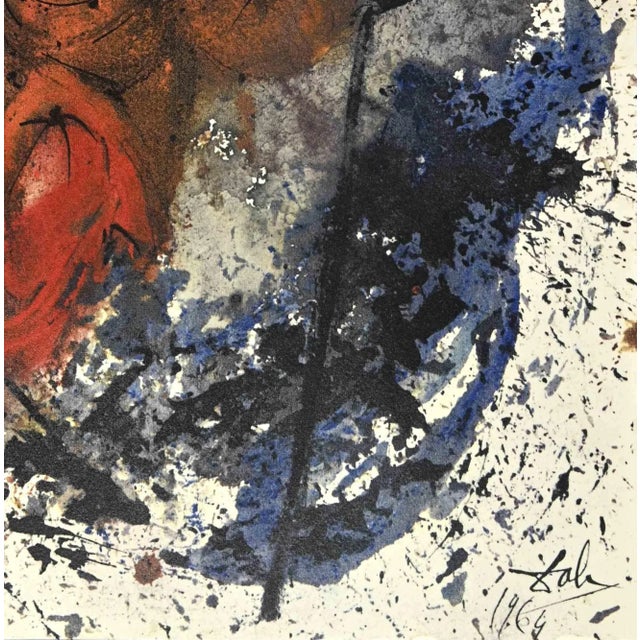 Rubus incombustus is a Color lithograph on heavy rag paper realized in 1964. It is part of Biblia Sacra vulgatæ edition is...