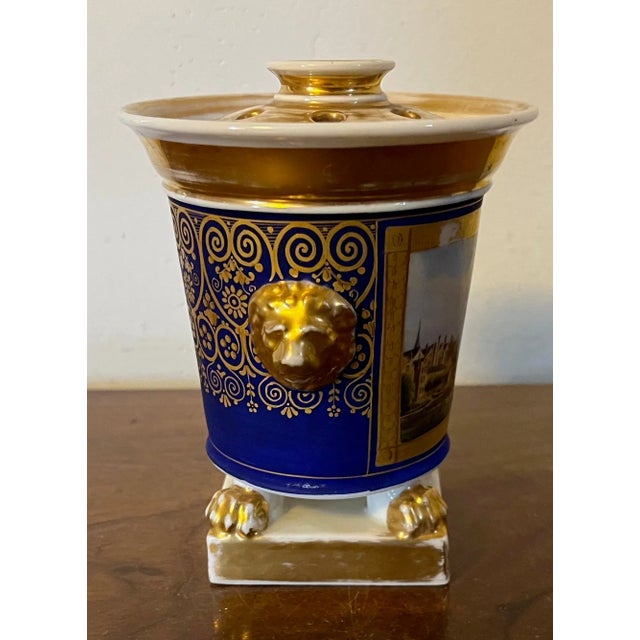 Ceramic Antique Early 19th Century Old Paris Porcelain Bough Pot or Pastille Burner For Sale - Image 7 of 10