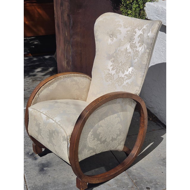 1930s 1930s Art Deco Heals of London Rocking Chair Rare Model For Sale - Image 5 of 7