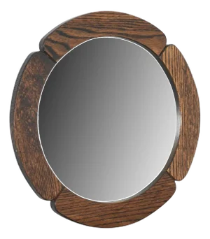 Cloverleaf Mirror in Oak, 1970s