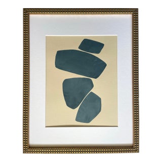 2026 "Chiaramente" Abstract Minimalist Painting on Paper by Artist r.k. Red For Sale