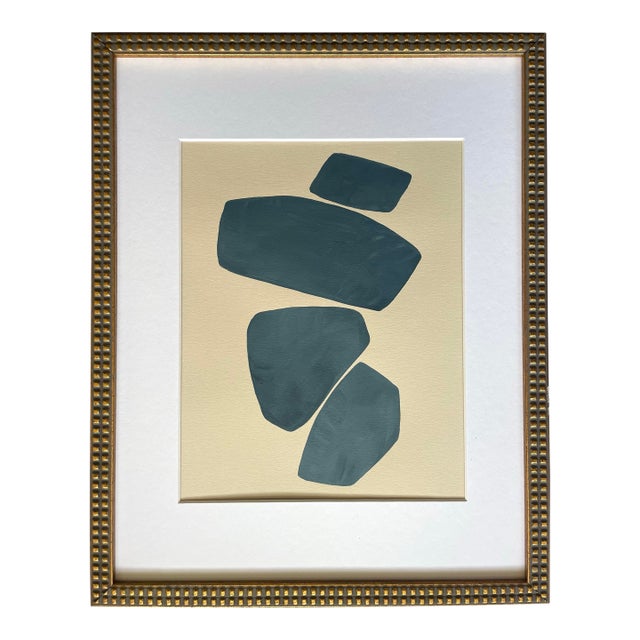 2026 "Chiaramente" Abstract Minimalist Painting on Paper by Artist r.k. Red For Sale