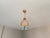 Glass Vintage French Empire Brass & Crystal Pendant Light With Aqua Blue Drops - Pair Restored For Sale - Image 7 of 18