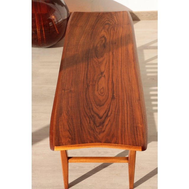 Vintage Surfboard Coffee Table in Walnut from Everest, 1960s For Sale - Image 10 of 18