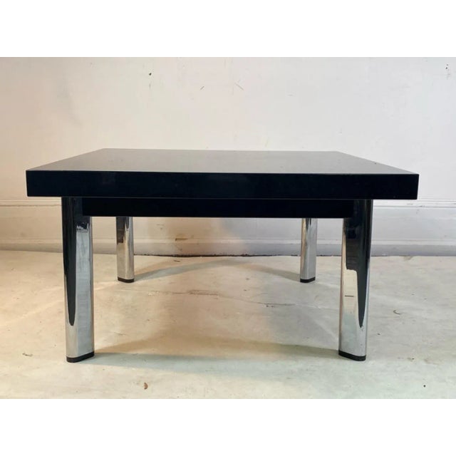 Knoll 1970s Knoll Black Granite & Chrome Coffee Table For Sale - Image 4 of 10