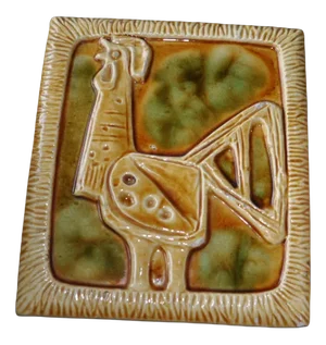 Vintage Ceramic Stove Tile, 1960s