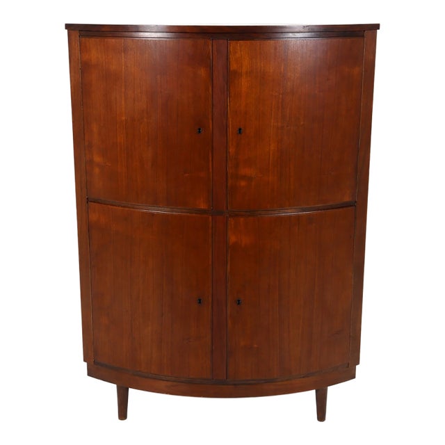 1970s Danish Midcentury Teak Corner Cabinet For Sale