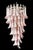 Large Italian Murano Glass Spiral Chandelier with 83 Pink Glass Petals, 1990s For Sale - Image 3 of 12
