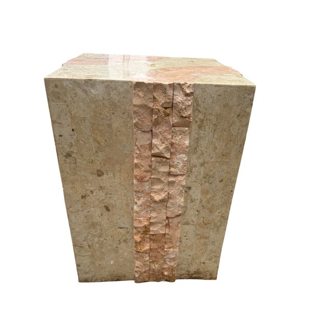 1989 Mission Furniture Los Angeles Postmodern Tessellated Stone Table Base For Sale - Image 4 of 6
