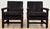 Mid-Century Modern Newly Upholstered Luxe Chocolate Brown Pinstripe Velvet Parsons Chairs, a Pair For Sale - Image 3 of 13