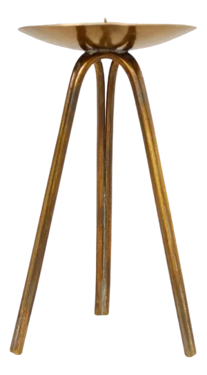 Bauhaus Metal Art Brass Candlestick, 1950s
