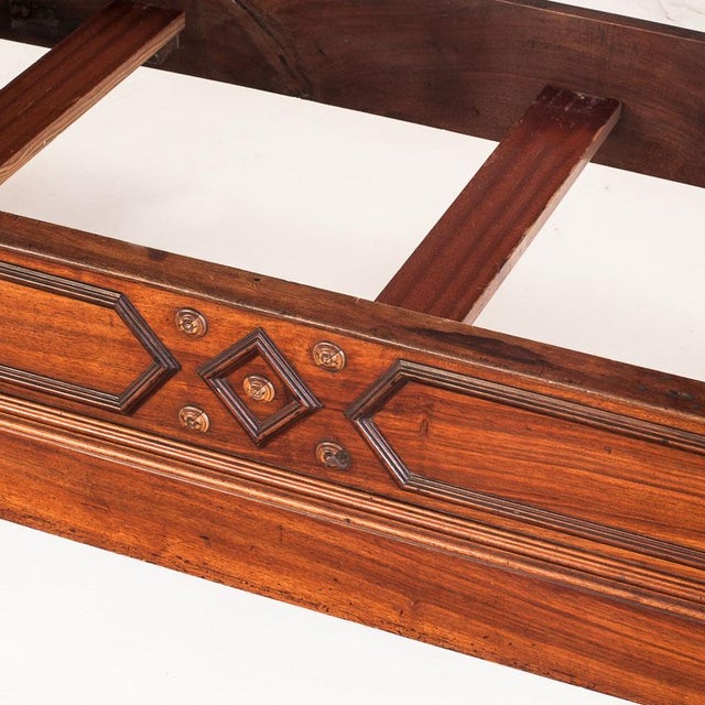 Walnut Single Bed with Marquetry Details, France, 1930s For Sale - Image 15 of 18