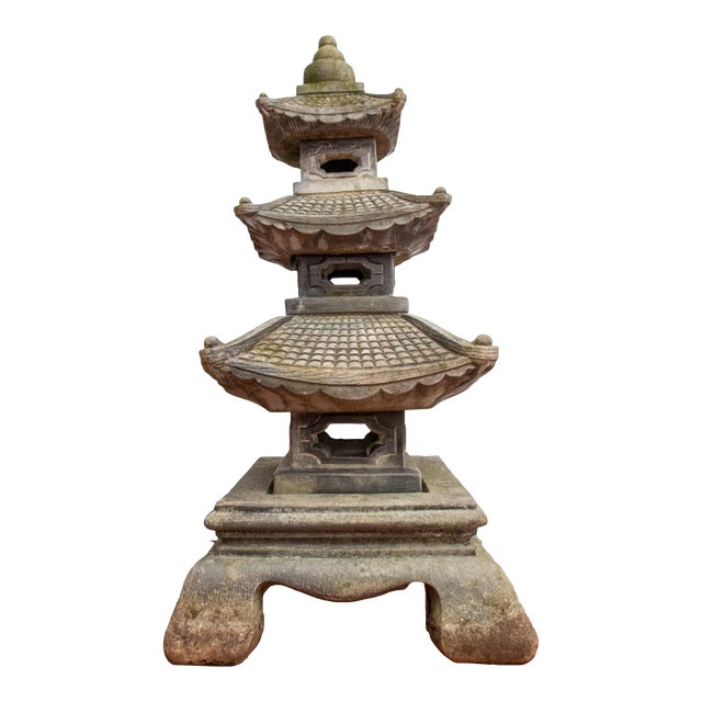 Large Cast Stone Pagoda Garden Ornament Chairish