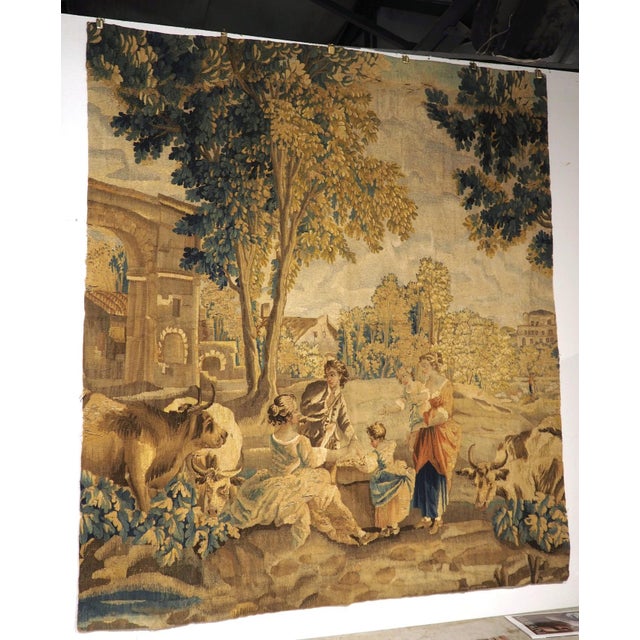 More information coming soon… Attributed to Jean-Baptiste Huet, (1745-1811), this French Aubusson tapestry depicts a park...