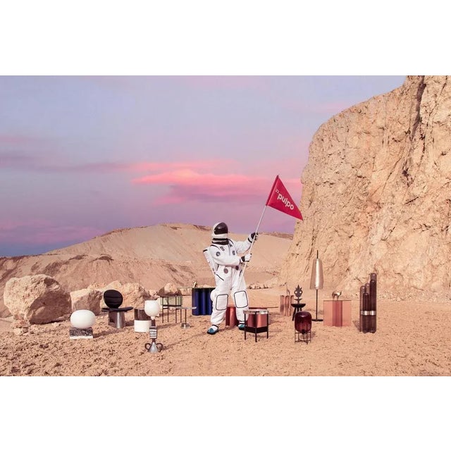 Not Yet Made - Made To Order Cactus Big Smoky Grey Polished Brass Floor Lamp by Pulpo For Sale - Image 5 of 6