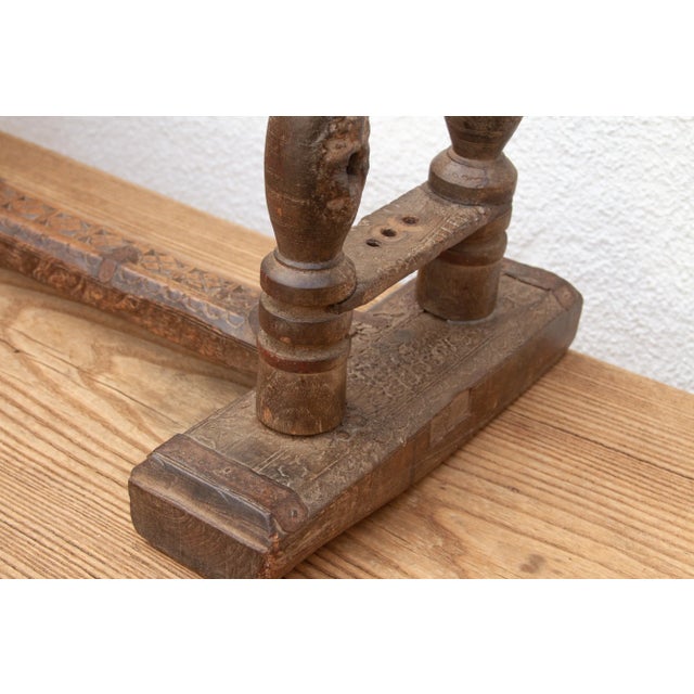 Original Wooden Spinning Wheel For Sale In Los Angeles - Image 6 of 9