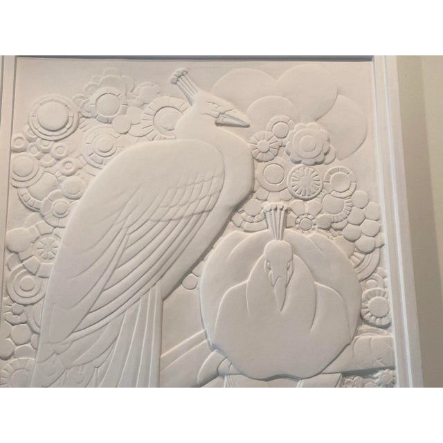 Gorgeous One of a Kind Post Modern Contemporary Three Dimensional Fiberglass Peacock Wall Art Mural For Sale - Image 12 of 12