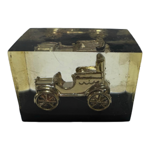 Vintage Lucite Car Paperweight – Mid Century Automotive Desk Decor