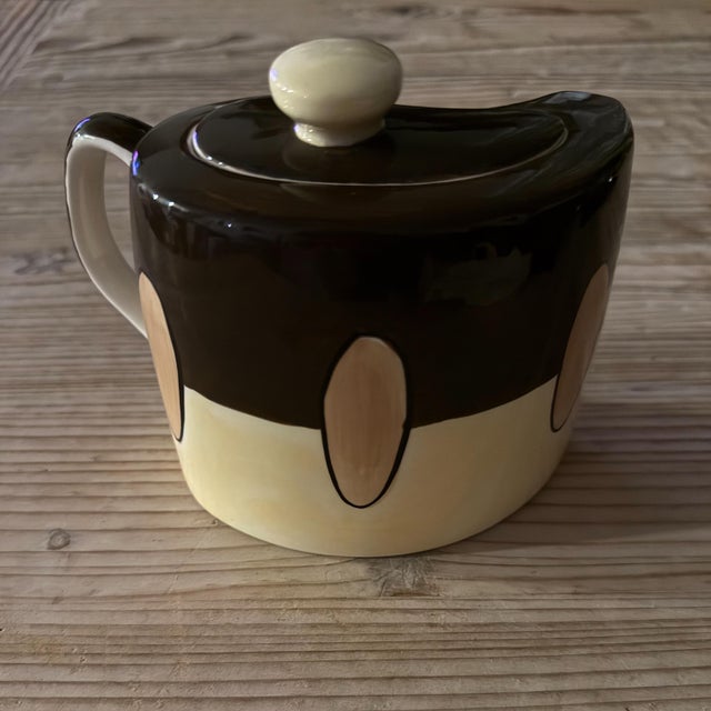 Vintage Hand-Painted Postmodern Ceramic Teapot by Herman Dodge & Son For Sale - Image 4 of 5