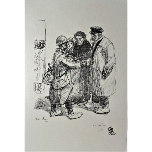 Théophile Alexandre Steinlen, Serrer la Main (The Hand Check), 1916 For Sale