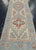 Turkish Oushak Wool Runner Rug Turquoise & Beige Handmade Rug 3'1" X 12'2" This handwoven Turkish Oushak runner rug is a...
