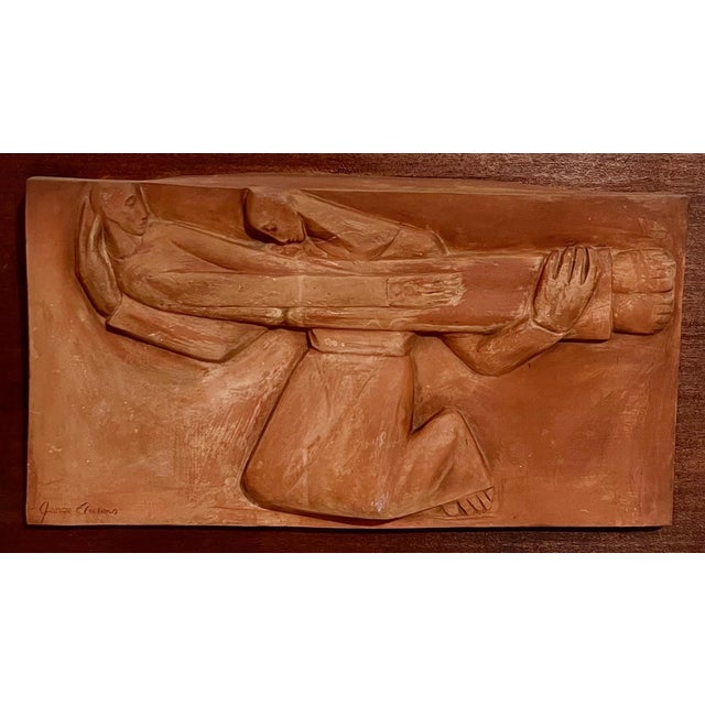 Art Deco George Aarons, Large George Aarons Terracotta Sculpture Relief Art Deco Plaque Wpa Artist For Sale - Image 3 of 10