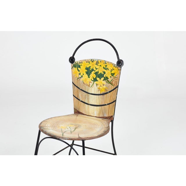 Late 20th Century Set of 4 Trompe l'Oeil 'Basket' Chairs by John Vesey, 1950s For Sale - Image 5 of 11