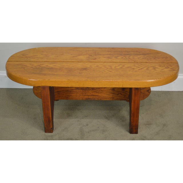 Studio Crafted Solid Oak Oval Coffee Table Chairish