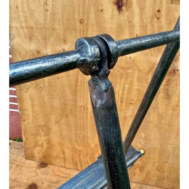 Very Fine Vintage Ornate Steel and Brass Art Painting Easel in the Manner of Maison Jansen For Sale - Image 12 of 12