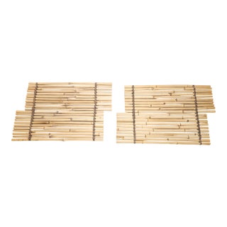 Pair of Vintage Bamboo Place Mats For Sale
