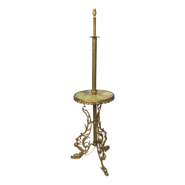 Brass Standard Lamp, 1920s For Sale