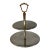 Vintage Kromex Tidbit Tray Two Tier Stainless Gold Tone Center Post For Sale