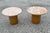Exceptional pair of vintage Italian marble side tables commissioned for and used in the Gucci boutique at 900 North...