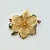 American 1960s Vintage Americana Hollywood Regency Gold Mesh Christmas Poinsettia Brooch, MC Manufacturing For Sale - Image 3 of 6