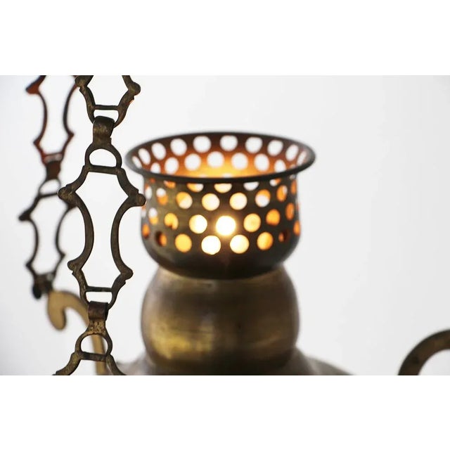 19th CenturyPortuguese Baroque Brass Chandelier For Sale - Image 6 of 13