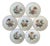 Set of 7 Mid-Century JKW Bavaria Fine Porcelain Floral Plates Made in Western Germany For Sale