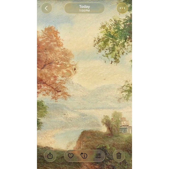 Mid-20th Century Italian School Pastoral Landscape Oil Painting - Framed For Sale - Image 12 of 12