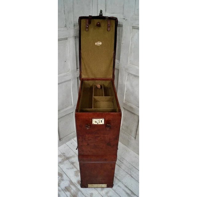 Brown Antique Elgin Leather Works Travel Wardrobe For Sale - Image 8 of 18