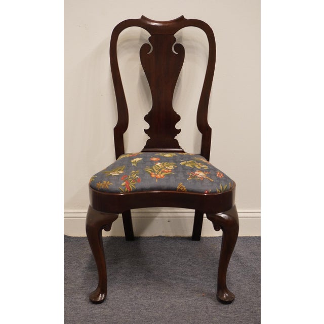Statton Furniture Statton Furniture Warfield Collection Solid Mahogany Traditional Style Dining Side Chair For Sale - Image 4 of 11