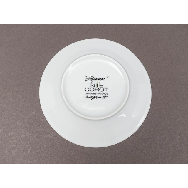 Ceramic Mid 20th Century Bill Goldsmith Site Corot Limoges France Potpourri Bread Butter Plates- Set of 10 For Sale - Image 7 of 7