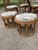 Brown Vintage Rattan Wicker Dining Room Set with Glass Table, 1970s, Set of 9 For Sale - Image 8 of 11